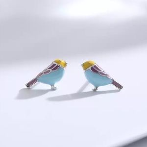 Bird Earrings Sterling Silver Studs